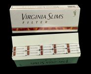 Сигареты блок 10шт - VIRGINIA SLIMS (с акцизом 1997 год). Made in USA. Редкие. 90е годы. Оригинал
