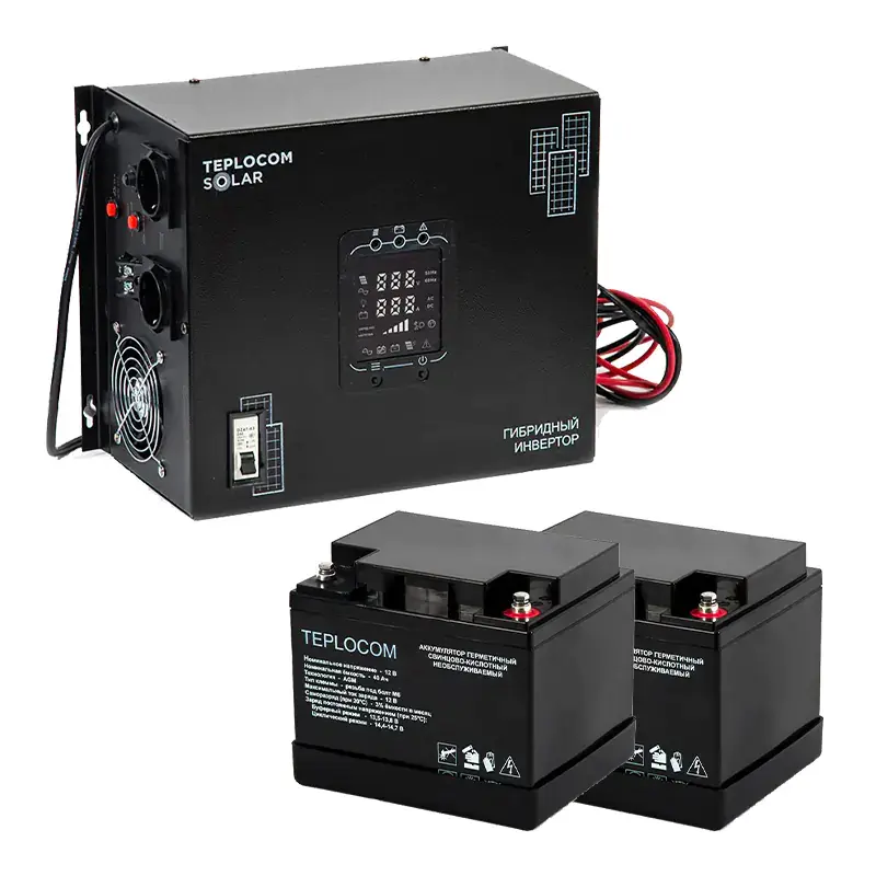 TEPLOCOM Solar 1500, 40Ач источник бесперебойного питания и 2 акб, 12386