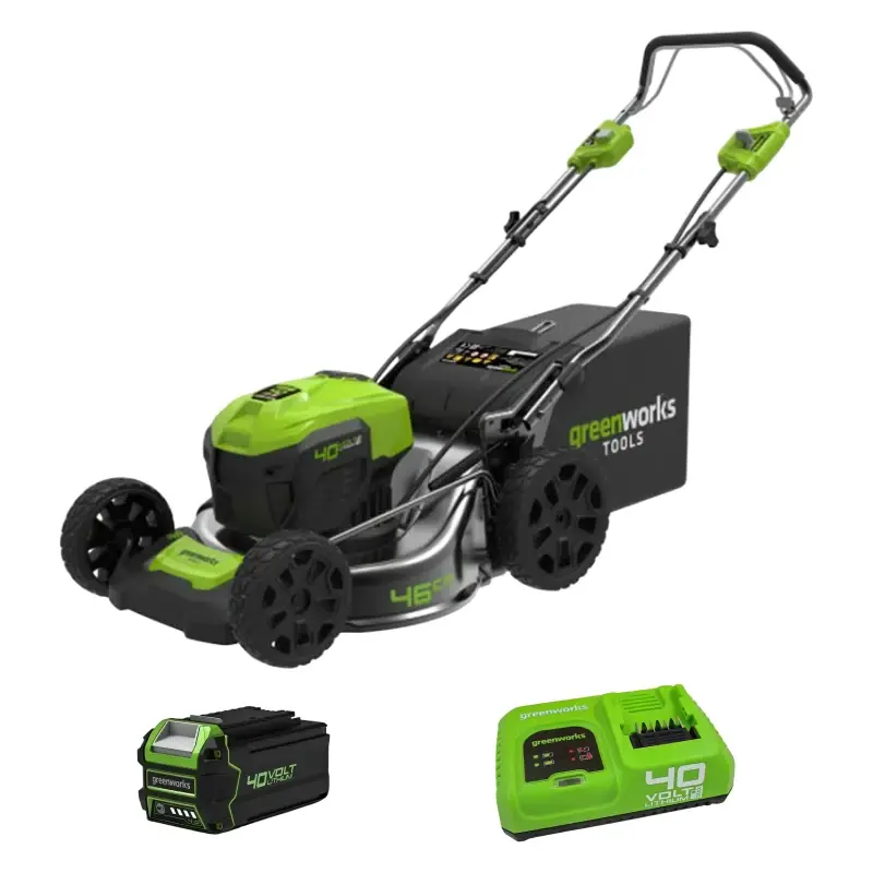 Аккумуляторная газонокосилка Greenworks GD40LM46SPK4 (1 x 4 Ач, Быстрое ЗУ) 2506807U4F