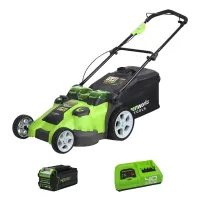 Аккумуляторная газонокосилка Greenworks G40LM49DBK4 (1 x 4 Ач, Быстрое ЗУ) 2500207U4F
