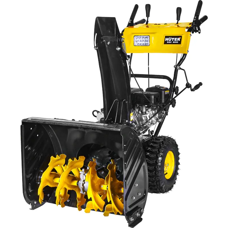 HUTER SGC 6000 снегоуборщик бензиновый 8 л.с. ковш 62 см, выброс 15 м, 6 вперед/2 назад 70/7/7