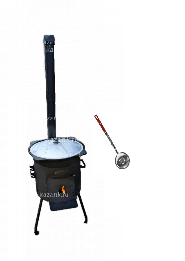 Казан 6л+печь с трубой+шумовка