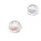 Бусина акриловая Круглая Гладкая ДВОЙНАЯ  цвет БЕЛЫЙ АВ Разные размеры (МТ-1014180)