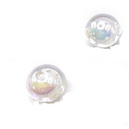 Бусина акриловая Круглая Гладкая ДВОЙНАЯ  цвет БЕЛЫЙ АВ Разные размеры (МТ-1014180)