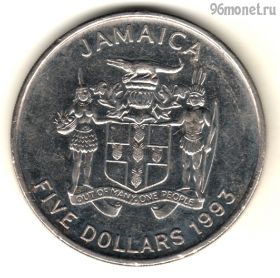 Ямайка 5 долларов 1993