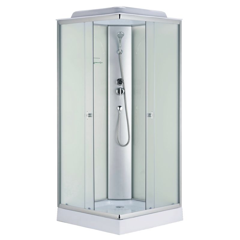 Душевая кабина Loranto 100х100, поддон 14 см, матовое стекло CS-992EATM/W-100