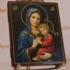 Рукописная икона Богородичный образ 17*21см (Палех)