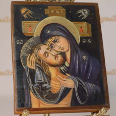 Рукописная Икона Не рыдай Мене Мати 17-21см (масло)