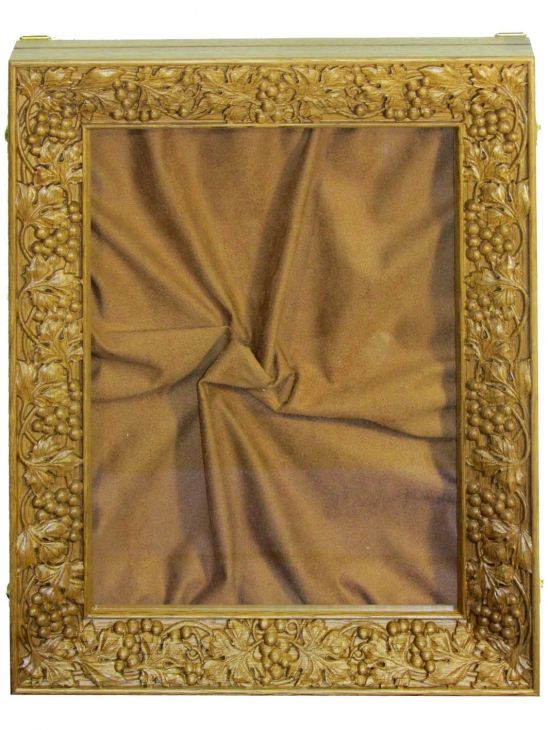 Киот резной из мореного дуба для аналойной иконы 370*290*50