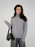 Свитер из кашемира серый