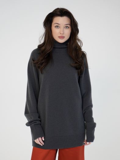 Свитер из кашемира графит