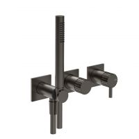 Смеситель для душа Gessi Incastri 75036 встраиваемый с ручным душем и переключателем на 2 источника схема 1