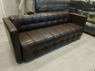 Диван Босс 215см коричневая экокожа (ш2150*г750*в750мм)