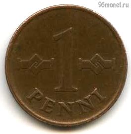 Финляндия 1 пенни 1967