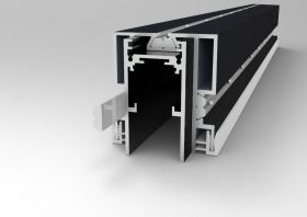 ST003.429.01 Профиль для SKYLINE 48 с демпф. системой в натяжной потолок (ПВХ+ТКАНЬ) ST-Luce Черный