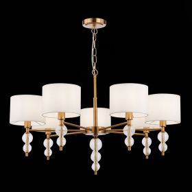 SLE105713-07 Светильник подвесной Латунь, Прозрачный/Белый E14 7*40W