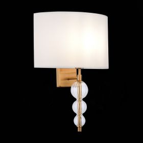 SLE105711-01 Светильник настенный Латунь, Прозрачный/Белый E14 1*40W