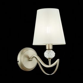 SLE111201-01 Светильник настенный Никель, прозрачный/Белый E14 1*40W