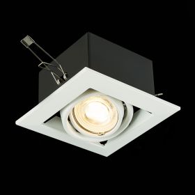 ST250.558.01 Св-к встр. Черный, Белый GU10 1*50W  IP20 L126xW126xH70 220V Без ламп