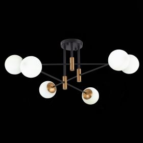 SL1203.402.06 Люстра потолочная ST-Luce Бронза,Черный/Белый E27 6*40W