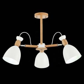 SLE103802-03 Светильник потолочный Светлое дерево, Белый/Белый E27 3*60W