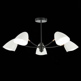 SLE103602-05 Светильник потолочный Черный, Золотой/Белый E14 5*40W