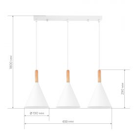 SLE1255-503-03 Светильник подвесной Белый/Белый E27 3*40W