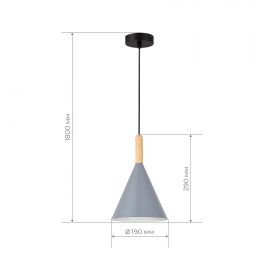 SLE1255-423-01 Светильник подвесной Черный/Серый E27 1*40W