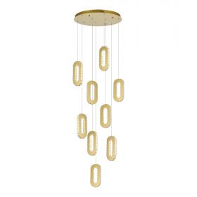 SL6506.203.09 Светильник подвесной ST-Luce Золотистый/Золотистый, Прозрачный LED 9*9W 3000K