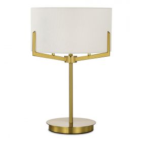 SLE3010-304-02 Светильник настольный Латунь/Белый E27 2*60W