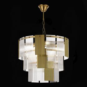 SLE1123-303-07 Светильник подвесной Латунь/Золотистый, Прозрачный E14 7*40W