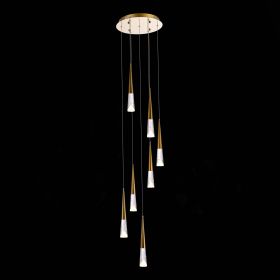 SL6111.203.07 Люстра подвесная ST-Luce Золотистый/Прозрачный LED 7*3W 3000K