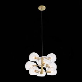 SL434.203.09 Люстра подвесная ST-Luce Латунь/Прозрачный E14 9*40W