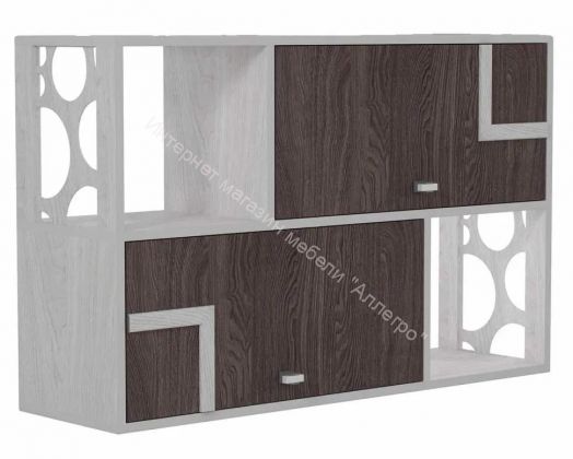 Полка навесная №2 Омега 16 с откидными дверками