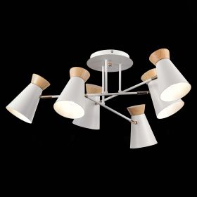 SLE1252-502-06 Светильник потолочный Белый, Золотистый/Белый, Дерево E27 6*60W.