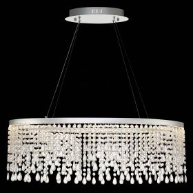 SL6201.103.37 Люстра подвесная ST-Luce Серебристый/Прозрачный LED 1*37W 3000K/4000K/6000K.