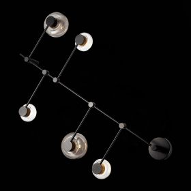 SL6005.401.05 Светильник настенно-потолочный ST-Luce Черный/Дымчатый, Прозрачный LED 5*3W 3000K.