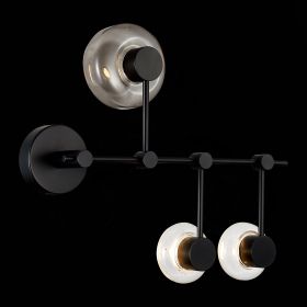 SL6005.401.03 Светильник настенно-потолочный ST-Luce Черный/Дымчатый, Прозрачный LED 3*3W 3000K.