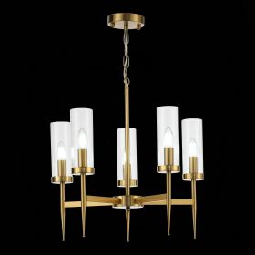 SL1159.303.05 Люстра подвесная ST-Luce Латунь/Латунь, Прозрачный E14 5*60W.