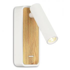 ST160.531.03 Светильник настенный ST-Luce Белый, Светлое дерево/Белый LED 1*3W 3000K.
