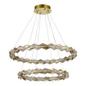 SL6009.203.02 Люстра подвесная ST-Luce Золотистый/Прозрачный,Янтарный LED 1*45W 3000K.