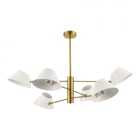 SLE1253-353-06 Светильник подвесной Латунь/Белый E14 6*60W.