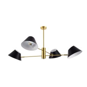 SLE1253-343-04 Светильник подвесной Латунь/Черный, Белый E14 4*60W.