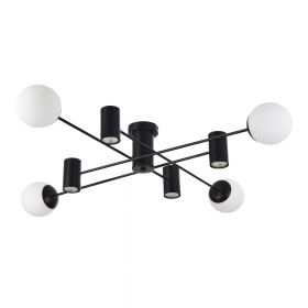 SLE1105-402-08 Светильник потолочный Черный/Белый GU10+E27 4+4*5+60W.