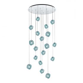 SL1175.113.18 Светильник подвесной ST-Luce Хром/Светло-голубой E14 18*40W.