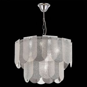 SLE1125-103-07 Светильник подвесной Хром/Прозрачно-Дымчатый E14 7*40W.