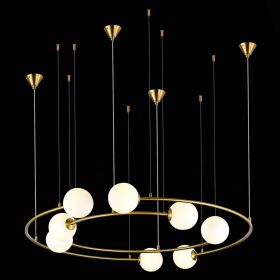 SL1186.303.08 Светильник подвесной ST-Luce Латунь/Молочный G9 8*5W.