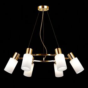 SLE1139-303-06 Светильник подвесной Латунь/Белый E14 6*60W.