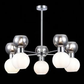 SLE1138-102-10 Светильник потолочный Хром/Белый, Дымчатый E27 10*60W.