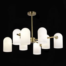 SLE1047-302-08 Светильник потолочный Бронза/Молочно-белый E14 8*40W.